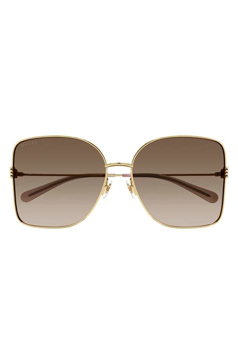 62mm square sunglasses gucci